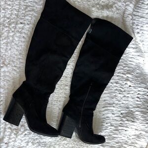 Charlotte Russe Black Over-the-Knee Boots